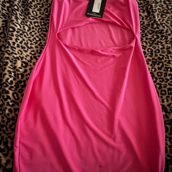 Pretty Little Thing Vibrant Pink Cutout Dress - Picture 1 of 1